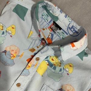 Studio Ghibli 2001 Spirited Away Tonal Icons allover print button up shirt
